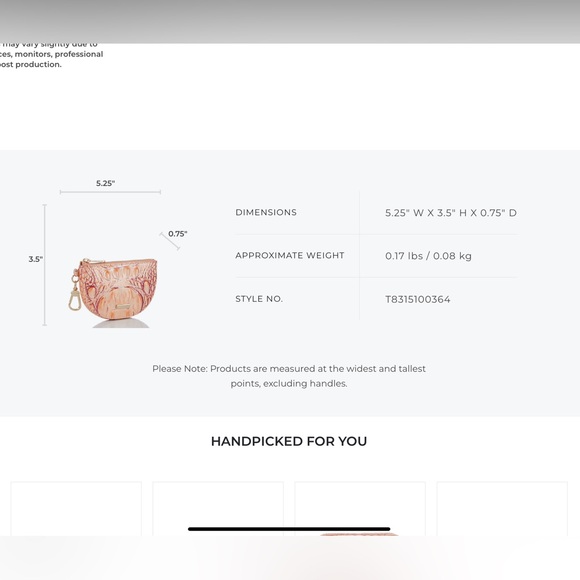 Brahmin Britt Apricot Rose, NWT - Picture 8 of 9